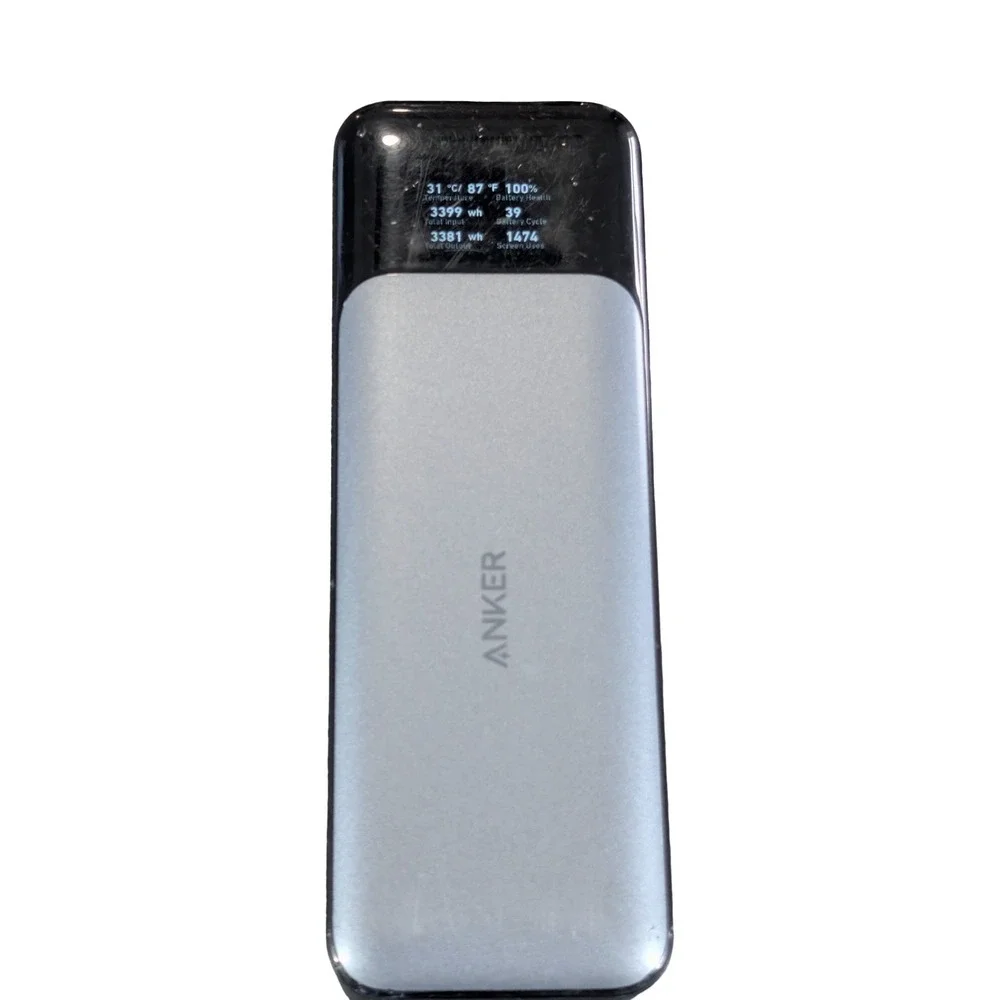 Qq5Ui Anker Power Bank 737 24000mAh Powercore 140W Mx Smart Display *Defect Port